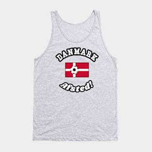 ⚽ Danmark Football, Dannebrog Flag, Let's Go! Afsted! Team Spirit Tank Top